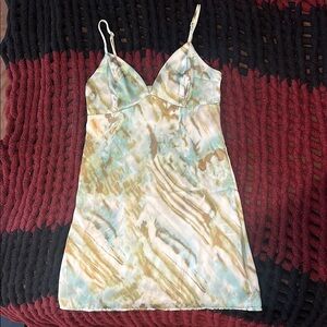 Y2k Tie-Dye Spaghetti Strap mini Dress